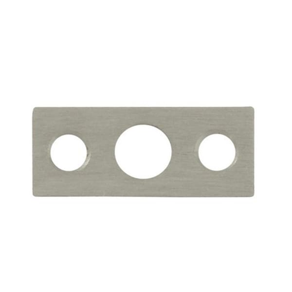 Dendesigns Strike Plate for 7 in. Flush Bolt; Satin Nickel - Solid Brass DE843266 - main